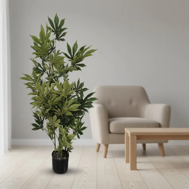 

Высокореалистичное искусственное бамбуковое дерево в горшке, большое, для дома и офиса