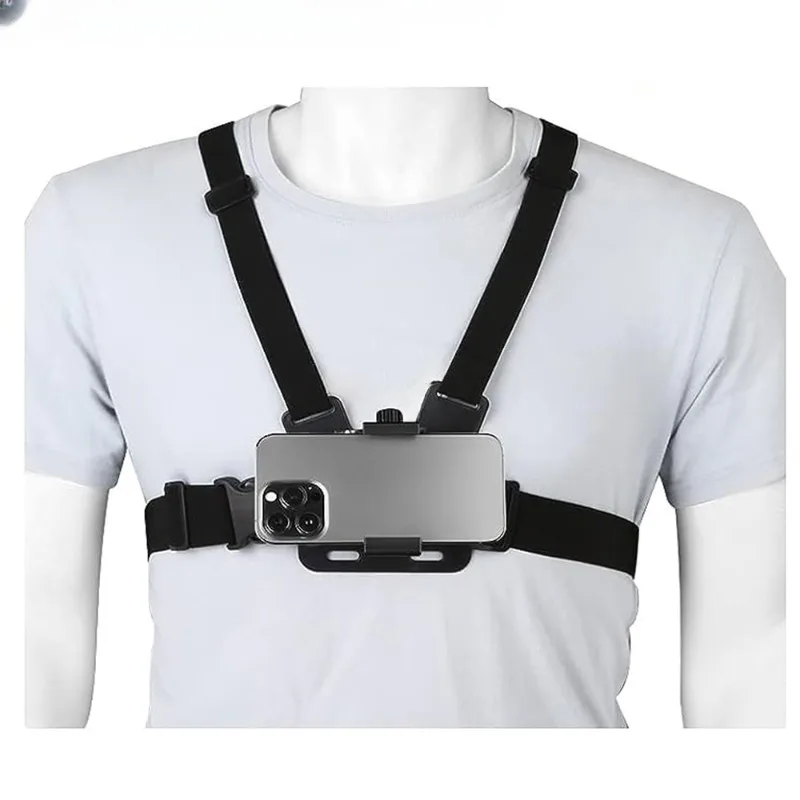 Chest Strap Rotate Phone Mount for iphone Smart Phone Belt Body Harness Holder for Gopro Hero 12 11 10 9 8 Insta360 Dji Camera