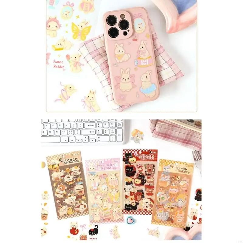 Animal Theme Decorative Sticker Waterproof PET Sticker For Art Craft Scrapbooking Journal Memory Book Laptop Phone Cover F19C