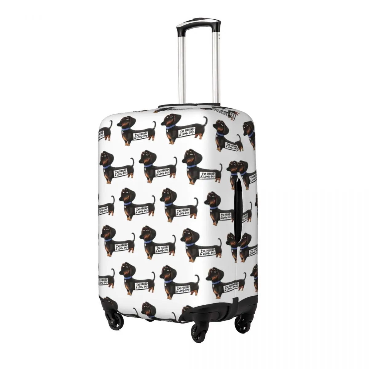 

Dachshund Dog Funny Pupy Suitcase Cover Protection Elastic Trip Luggage Protector Covers for 18-32 Inch