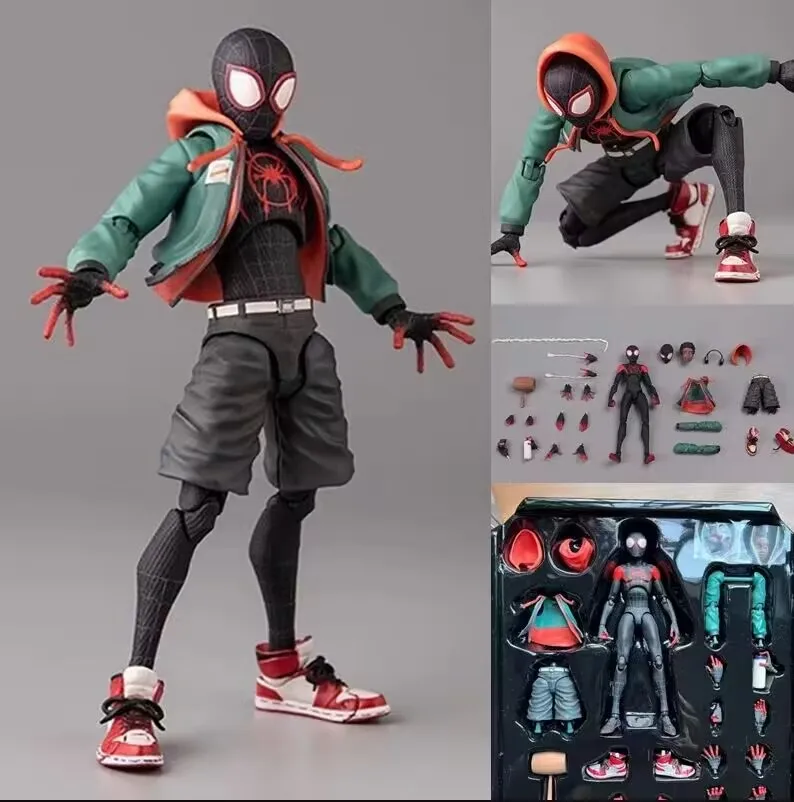 

HOT 2026 New Thousand Value Practice Parallel Universe Miles Spider Man Super Mobile Handheld Toy Marvel Doll Model Gift