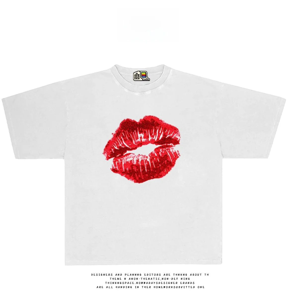 all-nature-summer-new-simple-lip-print-overside-short-sleeve-t-shirt-couple-style-men-women-casual-printed-cotton-tee