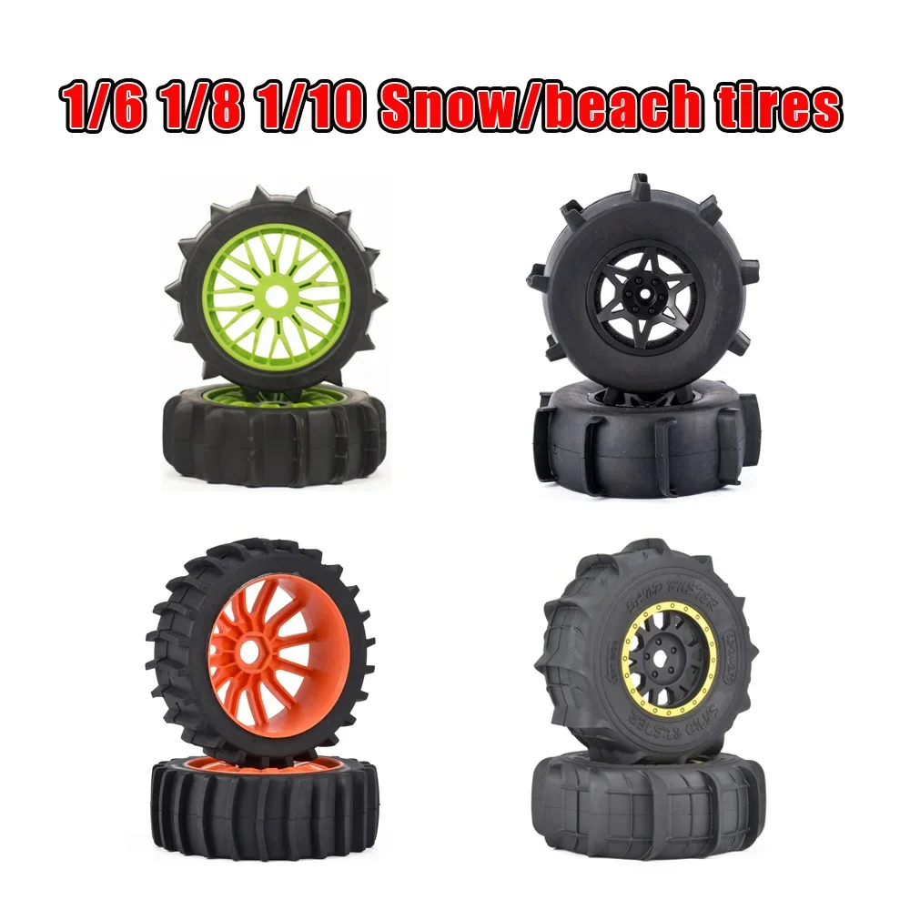 

RC Car Parts Remote Control Model Cars FS 1/10 1/8 Short-course Truck Vehicle Buggy Snow/Beach Tires Tire Wheels 12mm Adapter