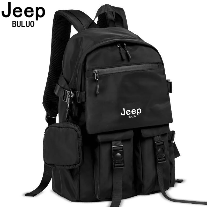 JEEP BULUO Brand Men Shoulder Backpack Casual Hiking Backpacks Outdoor Sport School Bag High Quality Travel Laptop Anti-theft