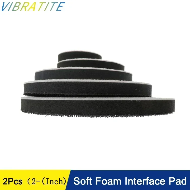 

Soft Interface Pad, 2 Pack 2Inch -6 Inch Hook Loop Foam Protection Cushion for Sander Polisher Polishing Pads Backing Pad