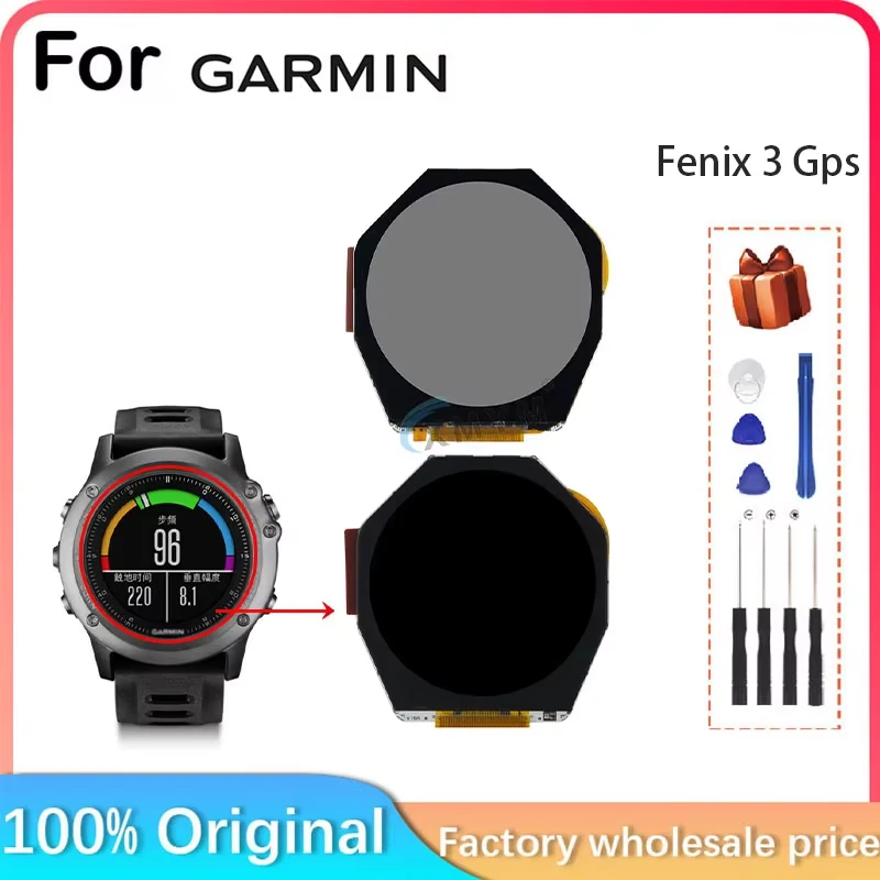 New For Garmin Fenix 3 Gps Smart Watch LCD Screen With Frame Watch Glass Replacement Repair Parts For Garmin Fenix 3 Only LCD