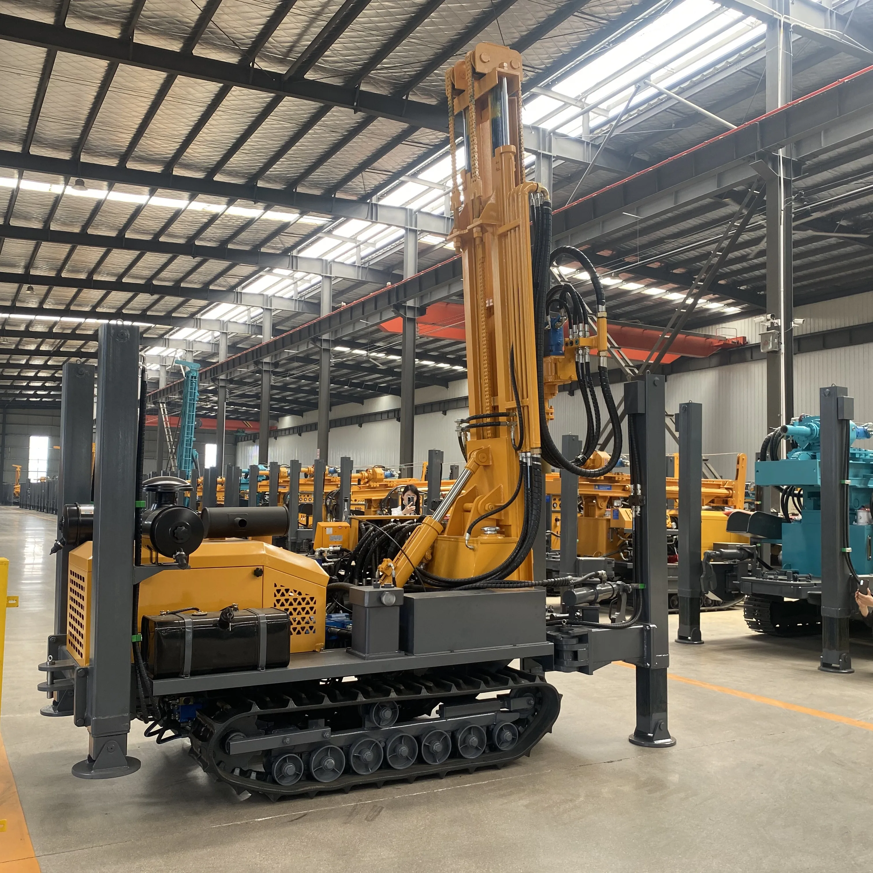 Efficient 220V Air-Water Borehole Drilling Machine with Hydraulic Engine and Motor Core Components Included