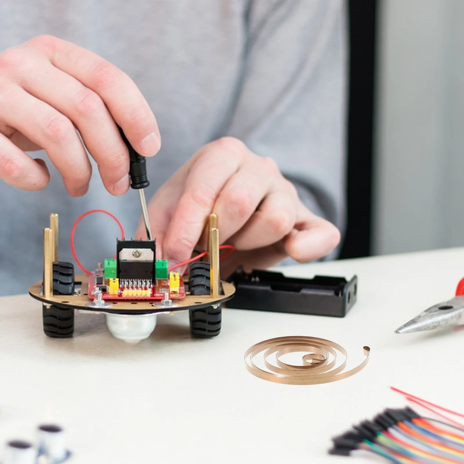 Stainless Steel Coil Spring Replacement Clockwork Mini Robots DIY Mechanical Animal Christmas Wind Up Springs Toy Clockwork