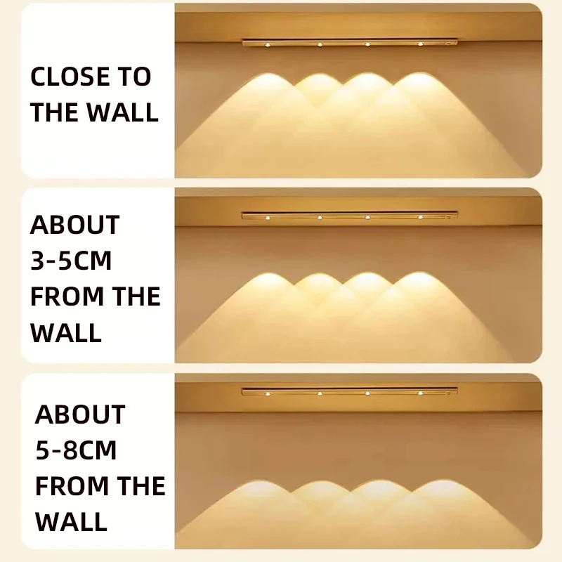 LED Sensor Lamp Cabinet Light Charging/plug-in Dual-purpose Motion Sensor Ultra-thin Lamp Kitchen Wardrobe decoration Lighting