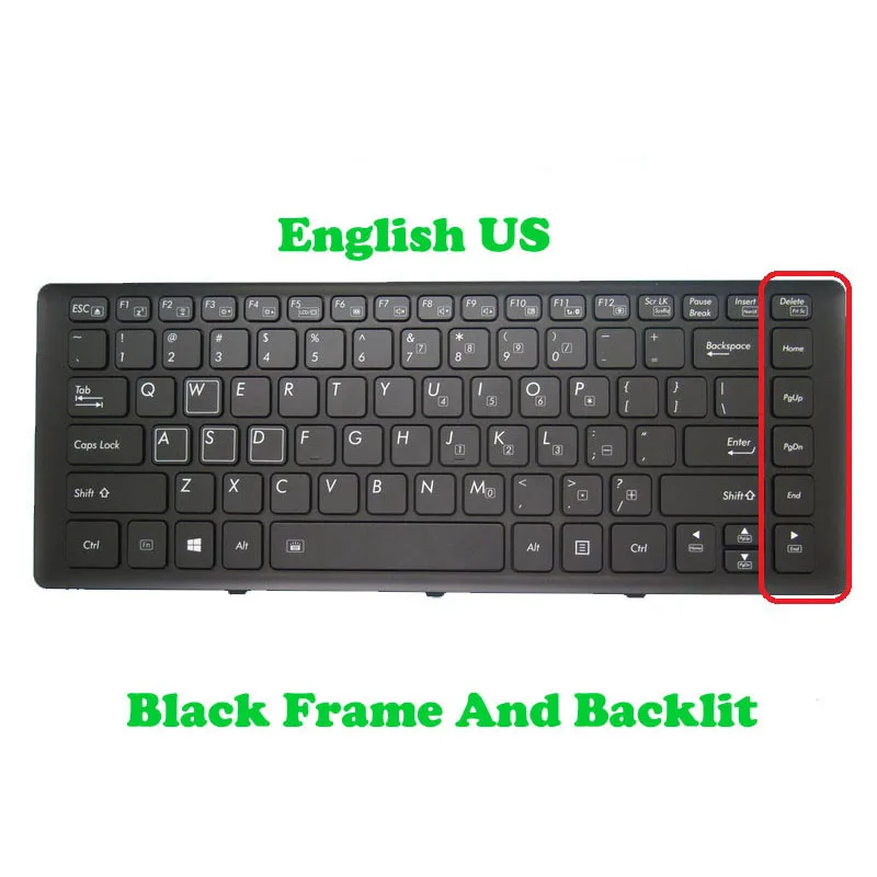 Backlit US Keyboard For Gigabyte P34G P34K V7 P34W V3 V5 P34F U2442 U2442D U2442F U2442N U2442S U2442T U2442V U24F U24T English