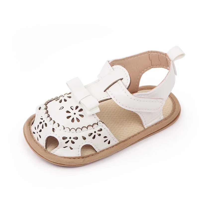 Baby Girls Boys Sandal, PU Leather Flexible Non-slip Hollowed Summer Flat Shoes for Casual Daily