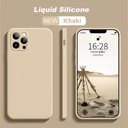 For iPhone 17 16 15 14 13 11 12 Pro Max Mini Case Official Liquid Silicone Case For iPhone X XS XR 7 8 Plus SE 2020 Cover
