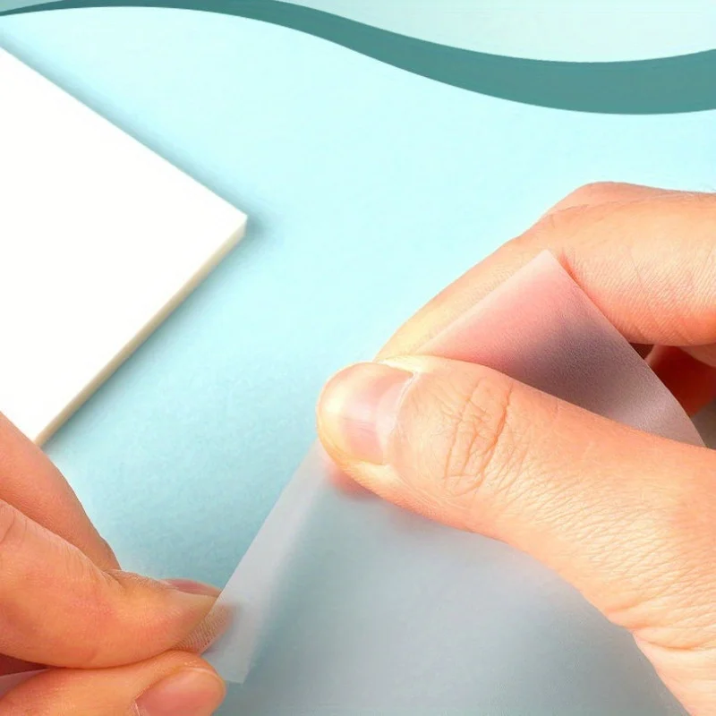 1 قطعة 50 ورقة PET ملاحظات لاصقة شفافة منظور مقاوم للماء واضح الإسفار مذكرة الوسادة القرطاسية اللوازم المكتبية المدرسية