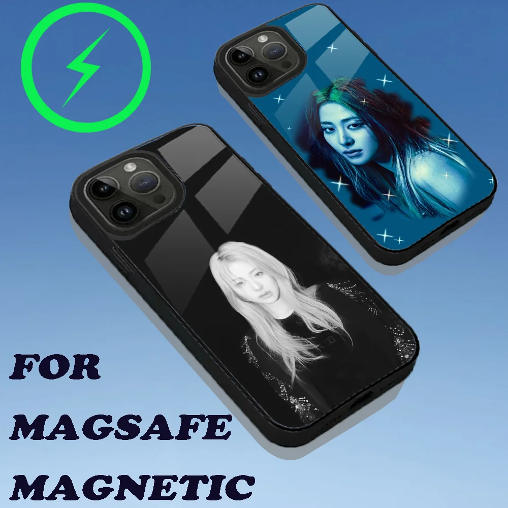 Singer Huh Yunjin Phone Case For iPhone 16,15,14,13,12,11,Plus,Pro,Max Mini Magsafe Magnetic Wireless Charging