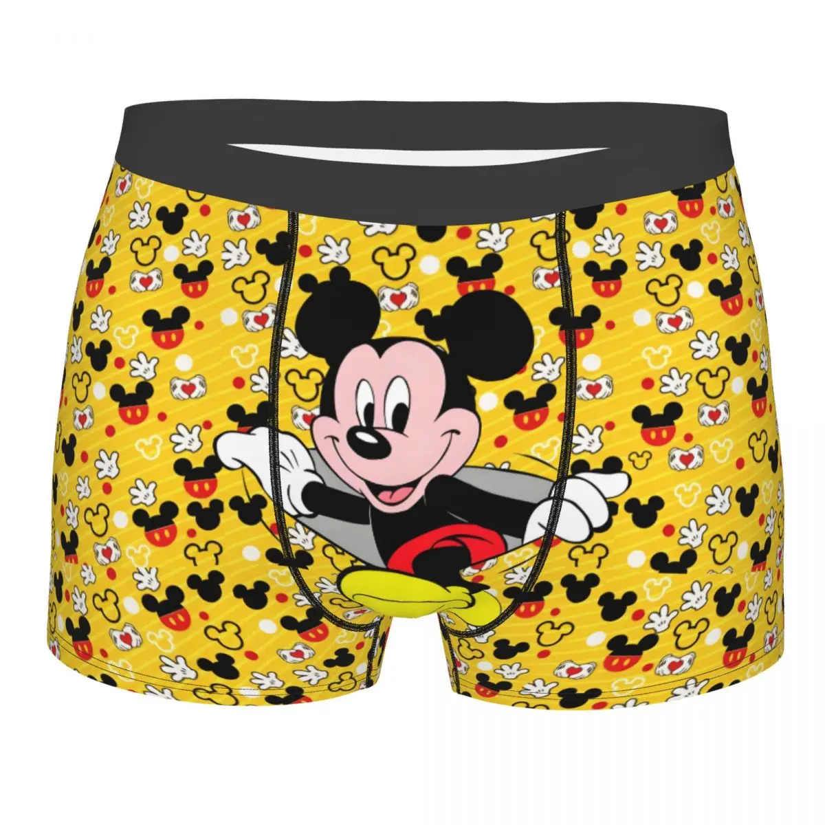 

Пользовательские боксеры с Микки Маусом и коллажем, мужские аниме-мультфильмы Трусы Нижнее белье Крутые трусы