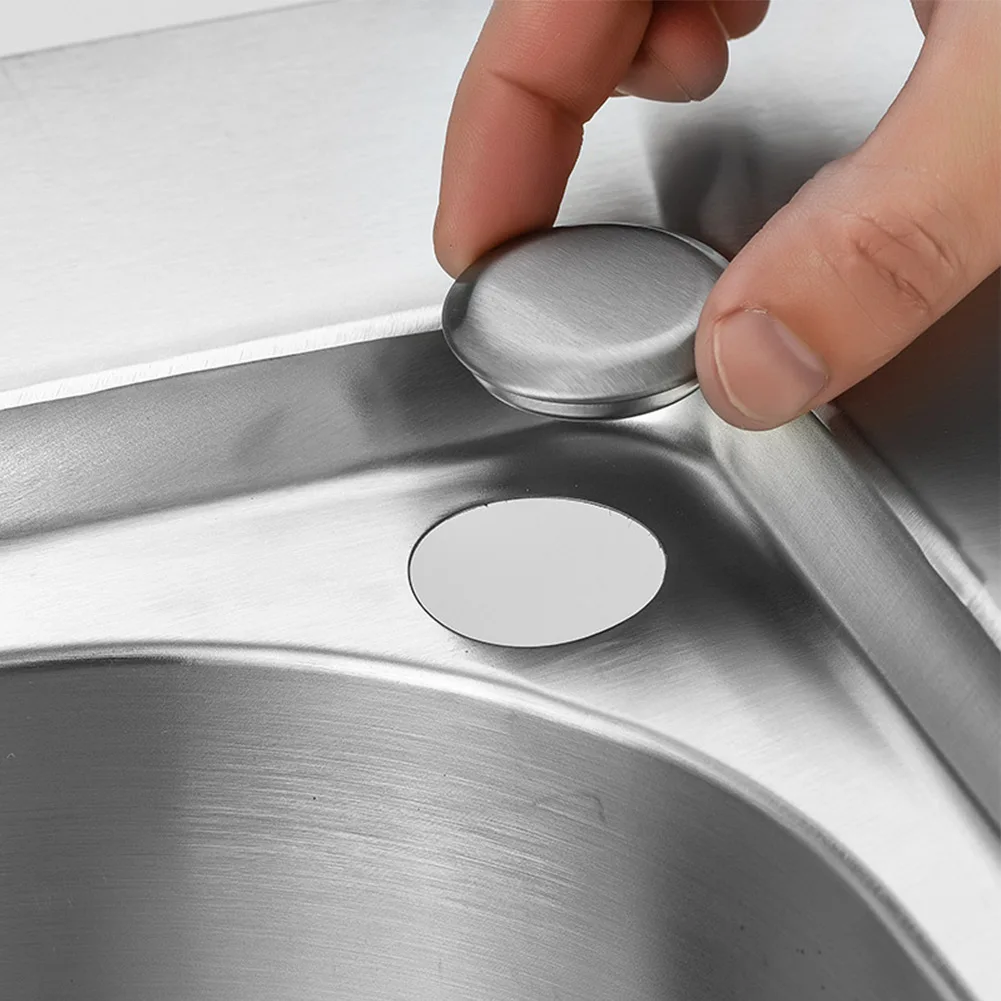 Stainless Steel Stopper Faucet Hole Cover Prevent Water Leakage Easy Installation without Tools Perfect for Kitchen Use