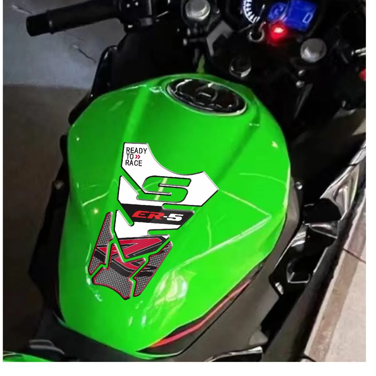 

3D Motorcycle Fuel Tank Cap Pad Protector Stickers Decals For KAWASAKI ER5 ER-5 ER500