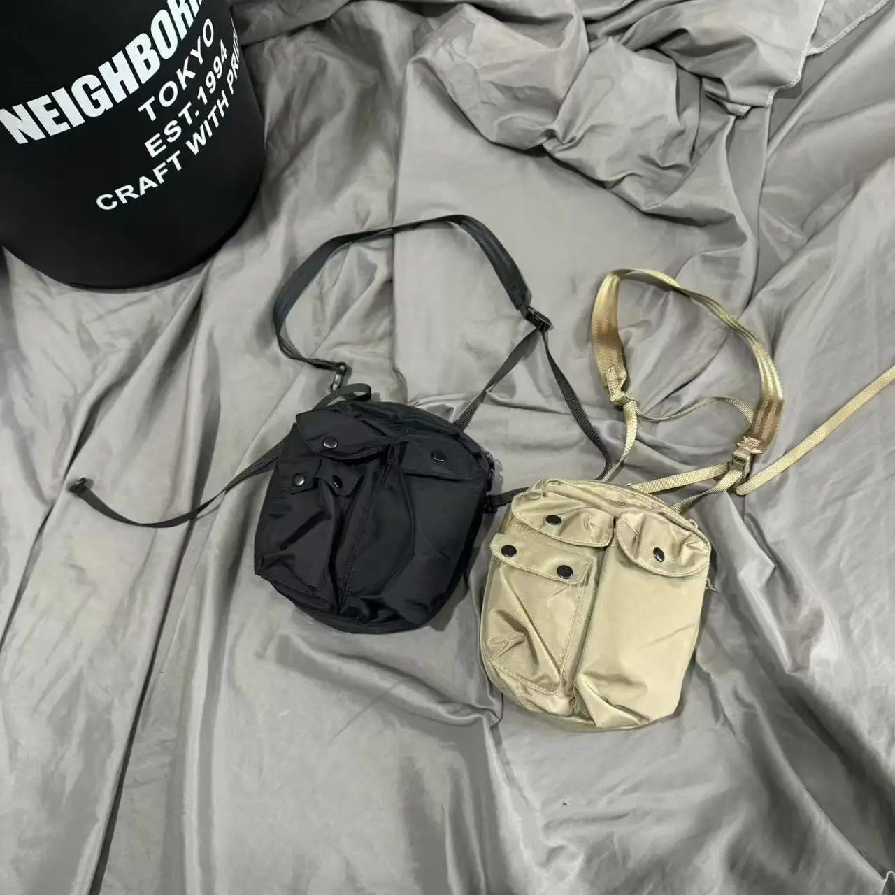 

Black Khaki F/CE Backpacks Crossbody Bag Shoulder Bag Japanese Men Women Four Seasons Multi Pockets Casual Work Medical Rucksack