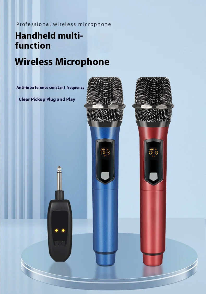 

Беспроводной микрофон AOFO KTV, домашний Bluetooth-микрофон, звуковая система с двумя микрофонами для вечеринок, караоке, домашних развлечений