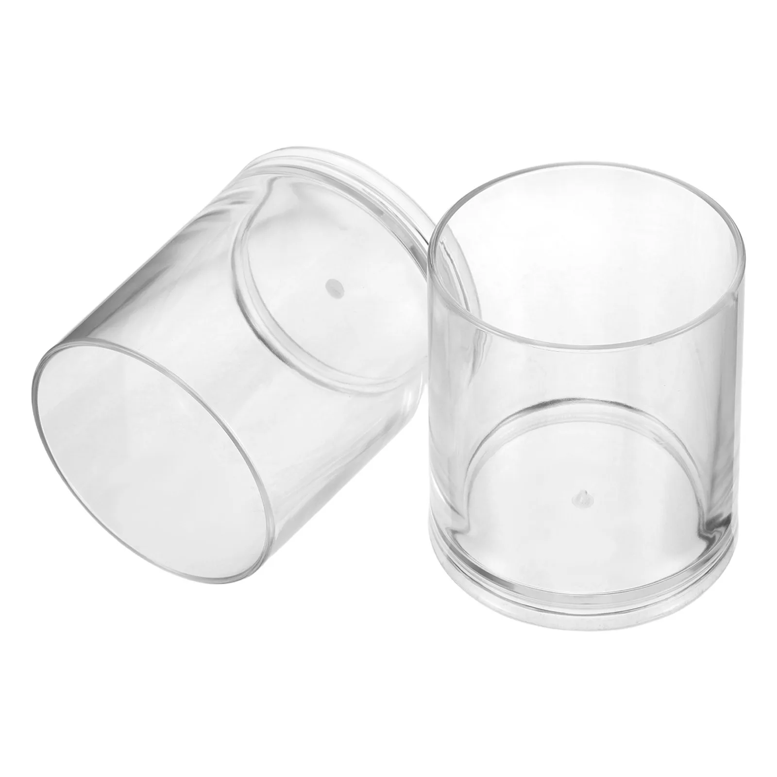 

2Pcs Acrylic Drinking Glasses Transparent Round Unbreakable Tumblers Reusable Stackable Dishwasher Safe for Home Party