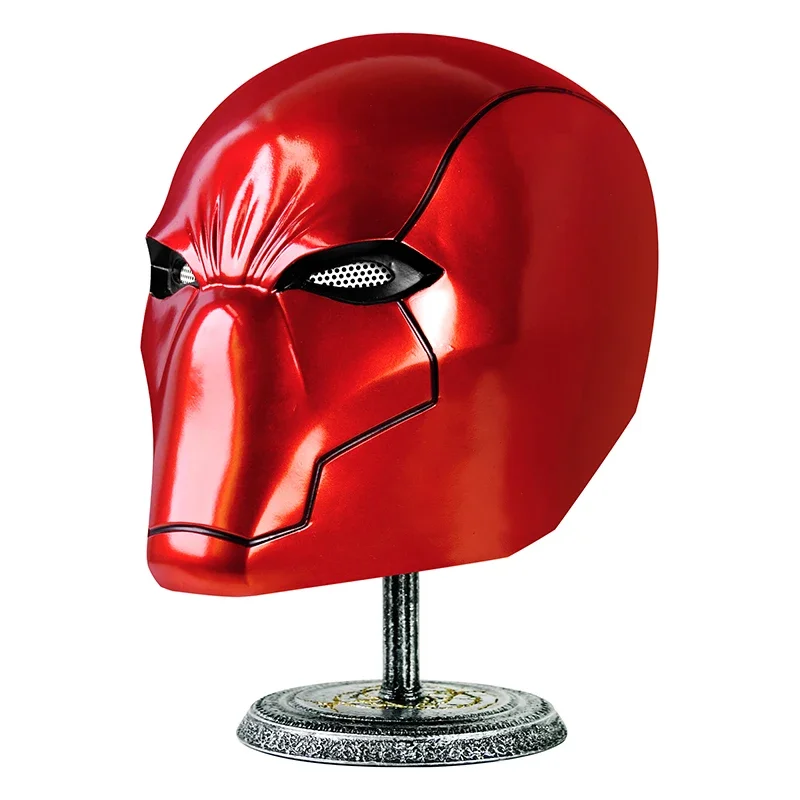 Red Hood Helmet Metal Effect Hard Shell Resin Red Hood Mask Luxury Helmet