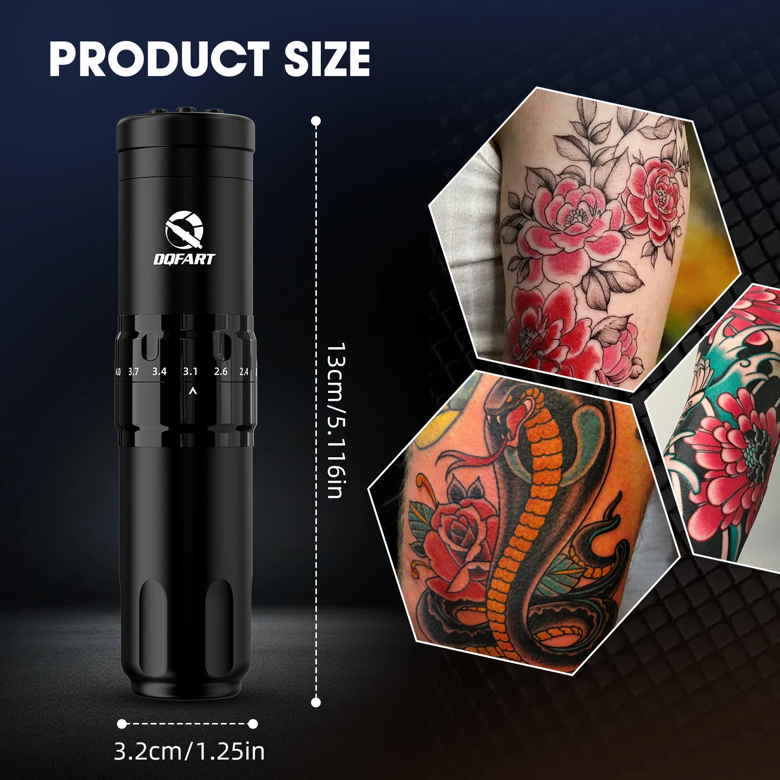 DQFART Tattoo Kit High Quality Tattoo Pen Kit For Beginners Makeup, Tattoo Machine Tattoo Supplies Tattoo Gun Kit Accessories
