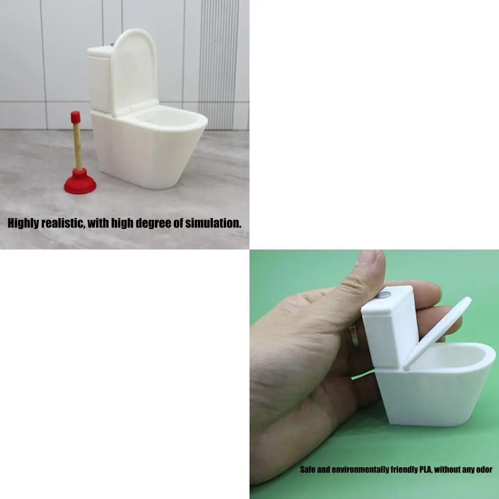 

1/12 миниатюрный аксессуар для кукольного дома, реалистичное сиденье для унитаза, модель сушки для кукольного дома, украшение в