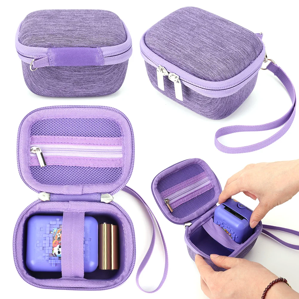 Storage Bag Anti-scratch EVA Hard Carrying Case Shockproof Anti-Drop with Lanyard&Hand Strap for Bitzee Virtual Electronic Pet