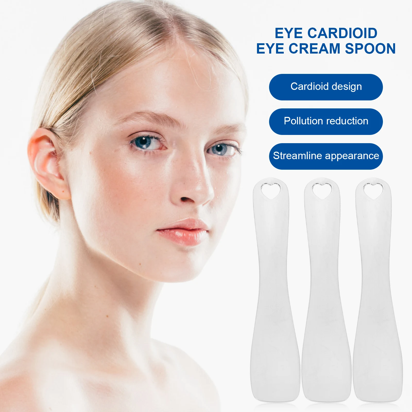 

3 Pcs Skincare Makeup Spoon Eye Treatment Tool Scalp Spoons Silver Spatula