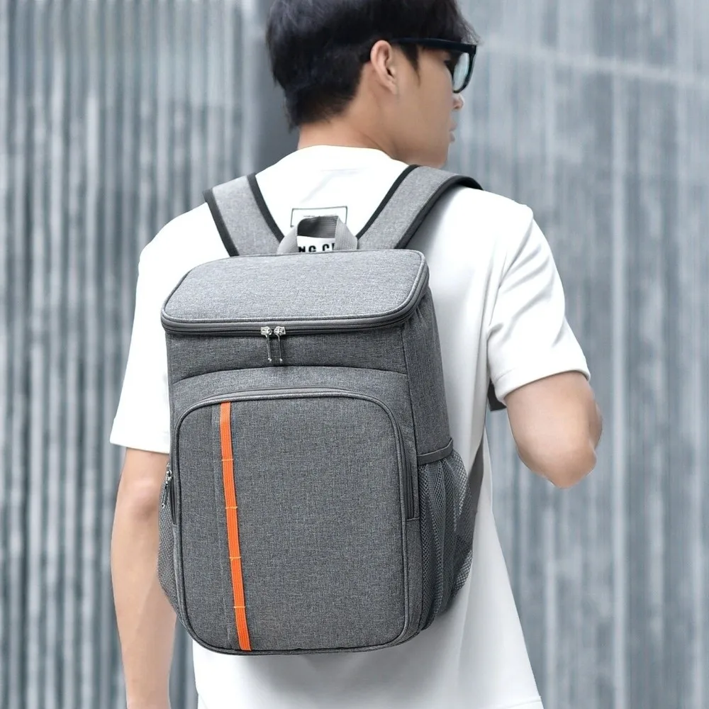 

Insulated Insulated Backpack Double Shoulder Oxford Portable Thermal Lunch Bag Fashion Thickened Large Capacity Cooler Bag