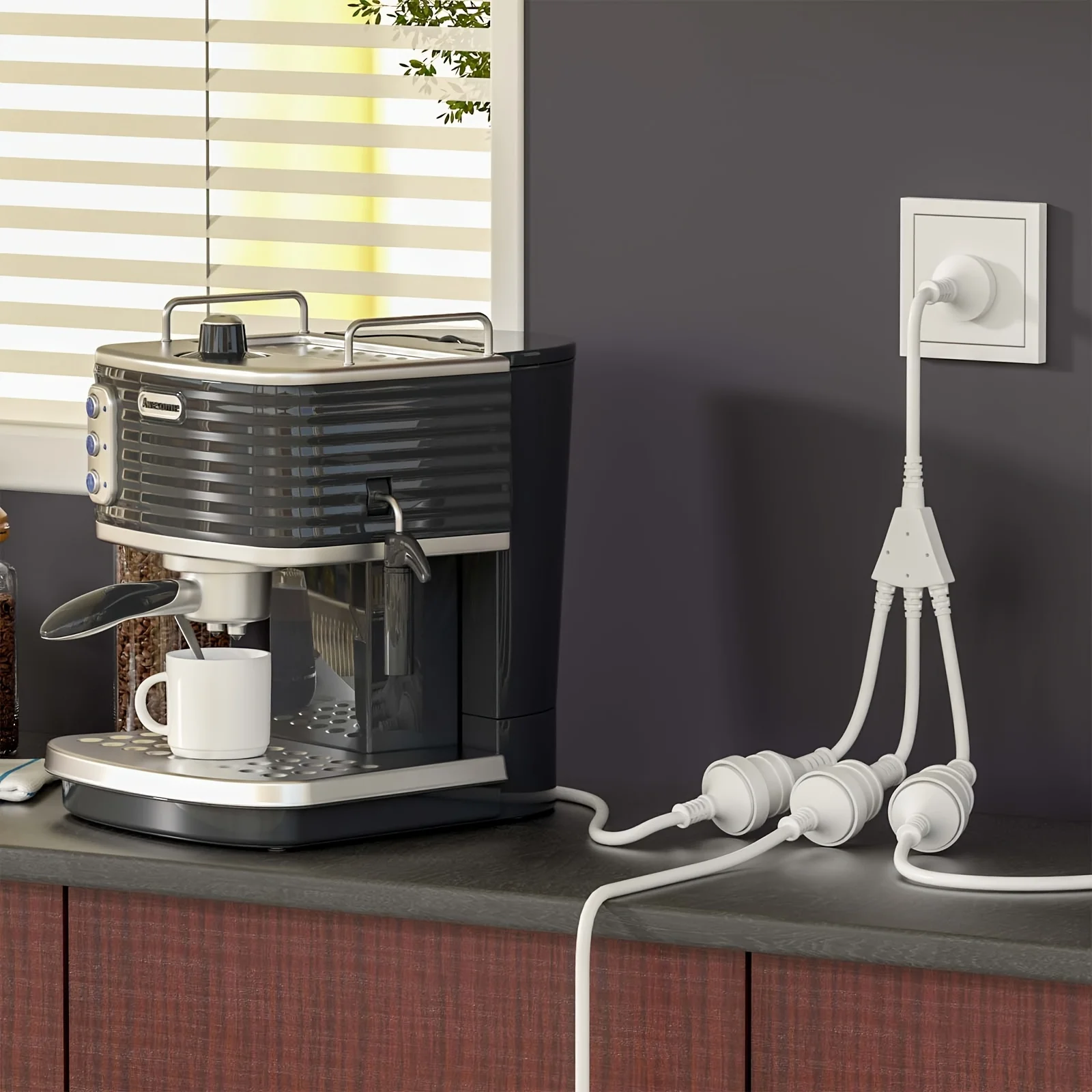 سلك تمديد 30 سم، زوج واحد من 3 سلك تمديد الطاقة، قابس 3 دبابيس، سلك تمديد مرن متين للمكتب المنزلي، 2500 وات، 250 فولت، 10 أمبير