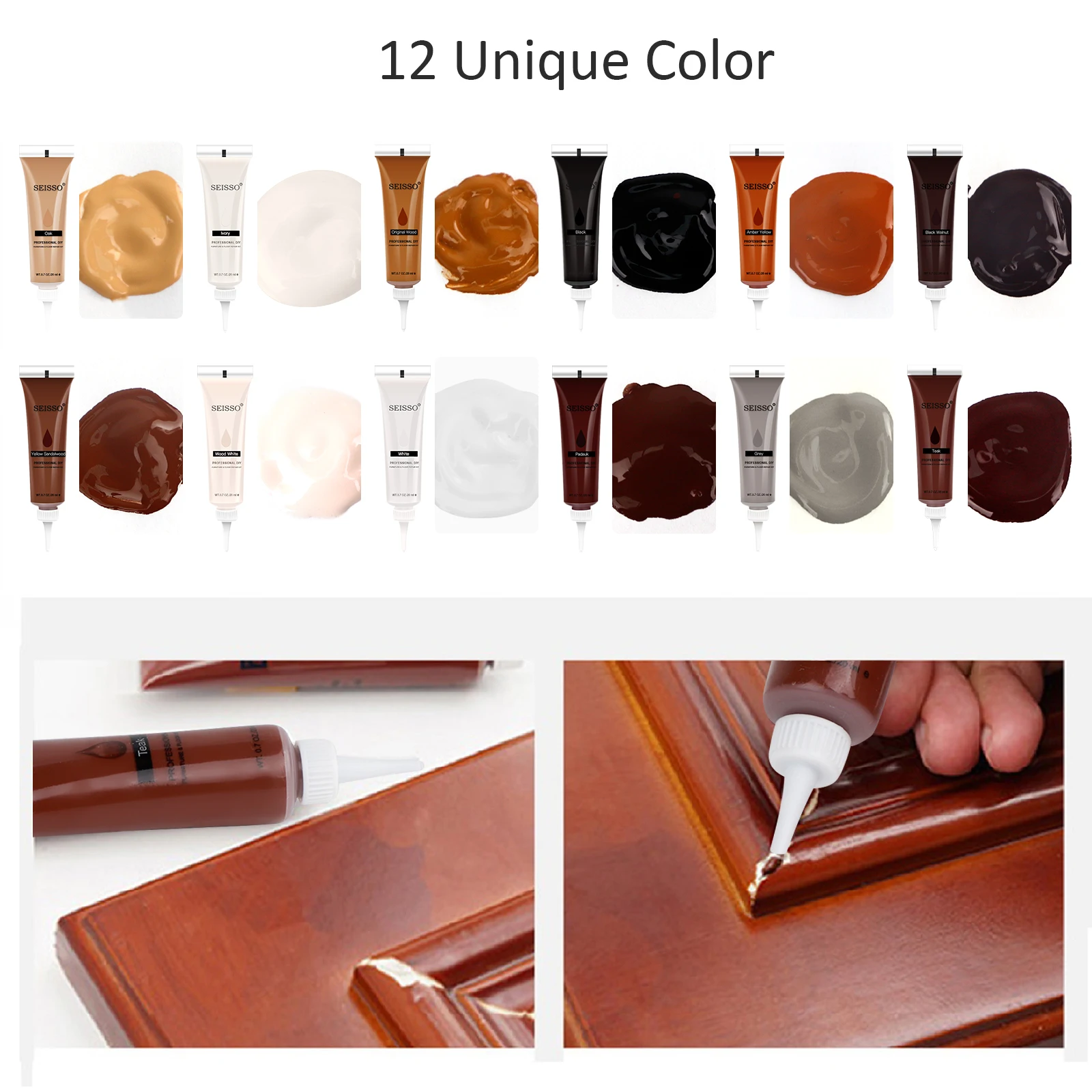 DIY Wood Scratch Filler Past Furniture Painting Repair Putty Cream Wooden Cabinet Floor Door Wardrobe Scratch Holes Refinishing