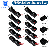 1x 2x 3x 4x Battery Storage Box 18650 Power Bank Cases 1 2 3 4 Slot Batteries Clip Holder Container With Wire Lead Pin