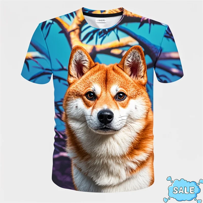 New Harajuku 3D Print Cute Doge Cheems T Shirt Shiba Inu Graphic T-Shirts Unisex Funny Streetwear T-shirts Fashion Mens Clothing