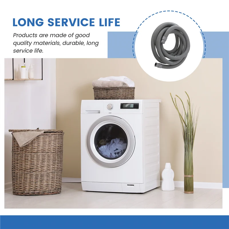 ABEZ 4 Pcs Washing Machine Drainage Pipe Hose,Washer Drain Hose For Washing Drainage Pipe,With U Shape Holder