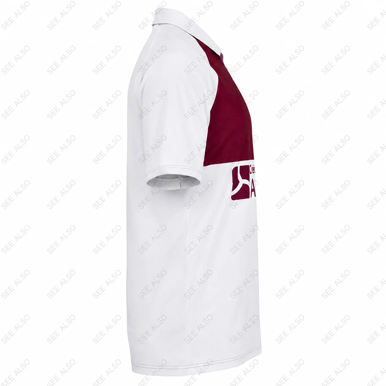 26/27 Herren Damen Kinder Union Bordeaux Bègles Auswärts-Rugbytrikot Weiß-Bordeaux-Block Polokragen Kurzarm Fan-Sport-Trainings-Oberteil – Detail 4
