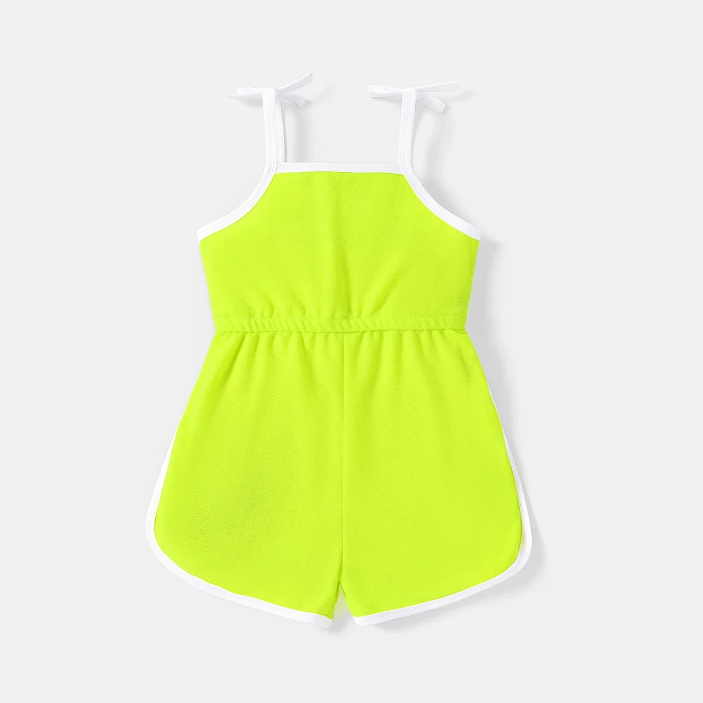 PatPat Baby Girl Two Tone Sleeveless Cami Romper Suitable for Summer Season Soft and Comfortable  Perfect for Outings