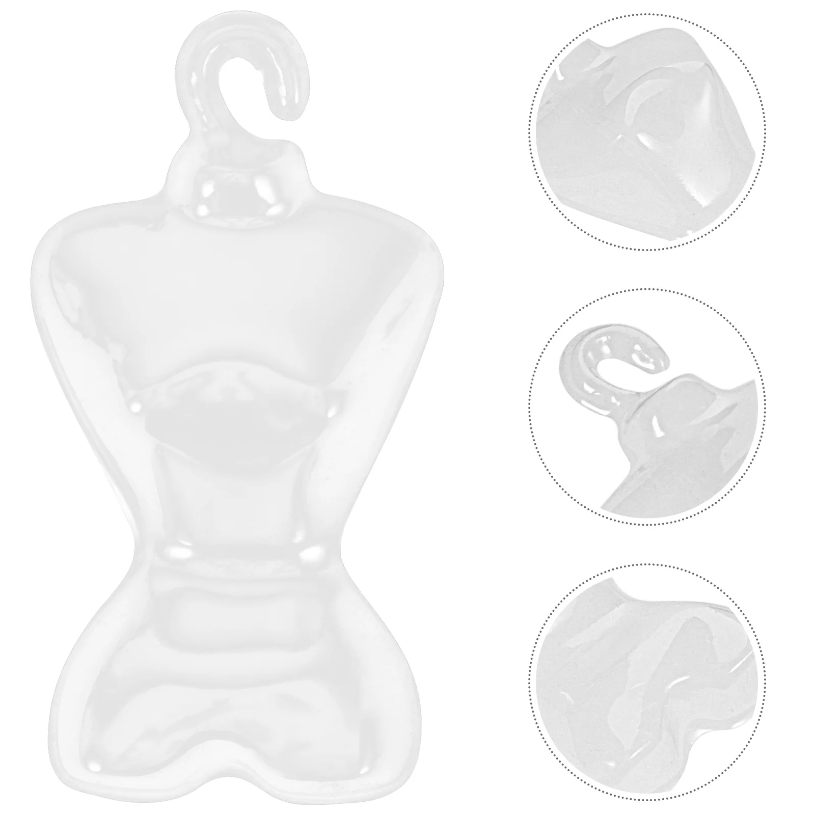 

100 Pcs Adorable Mini Hanger Transparent Coat Display Shelves Clothing Pet Garment Mannequin Clothes Rack Hangers
