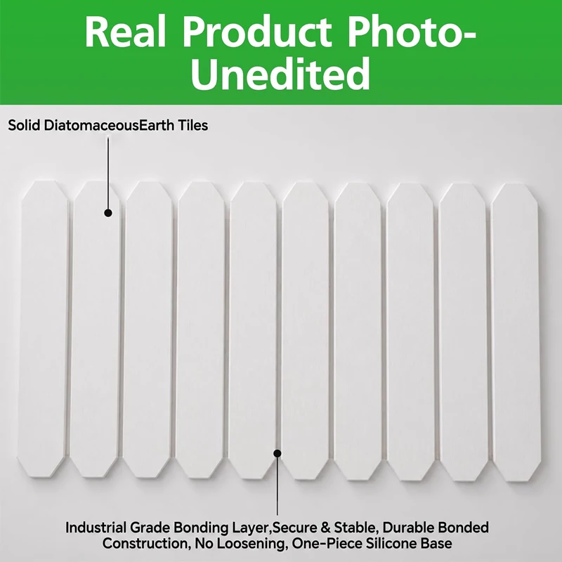 White Stone Drying Mat for Kitchen Counter, Diatomaceous Dish Drying Mat 16x24 Inch, Fast-Absorbing Quick-Dry Non-Slip Sink Tray