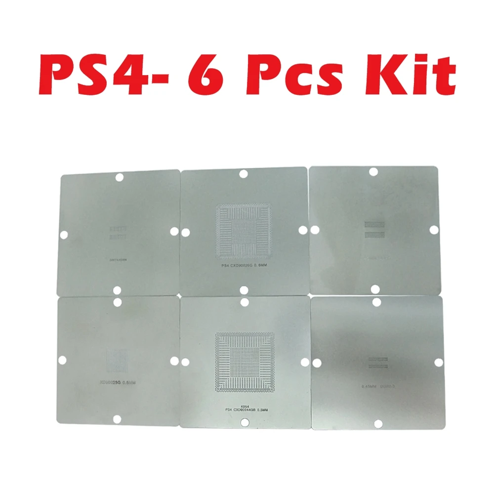 6pcs/lot 90mm PS4 Stencil Suitable BGA Soldering Rework Station Use Reballing Stencils Tools