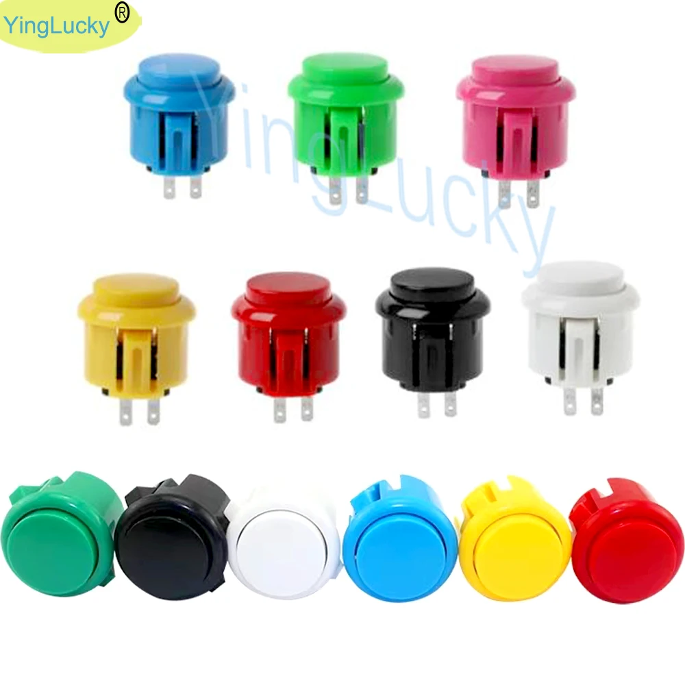 

100PCS Arcade button sanwa button 30mm 24mm arcade DIY kit arcade game machines jamma game accessories suitable for Raspberry Pi
