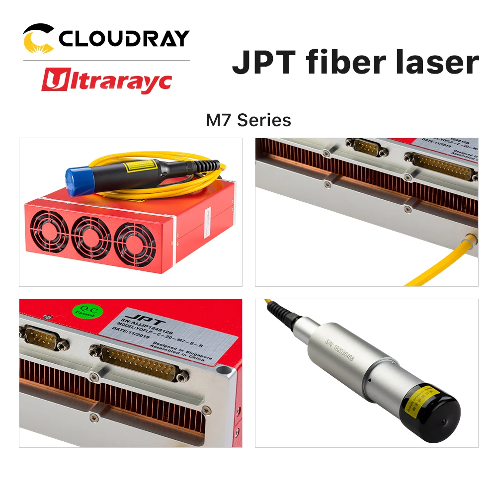 Imagem -04 - Ultrarayc Série m7 Fonte Laser Jpt Fibra Mopa Fonte Laser de Fibra de Metal Cor Marcação 20w 30w 60w 80w 1064nm