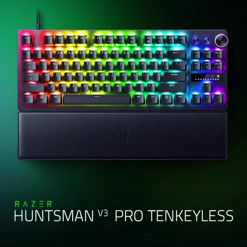 Razer Huntsman V3 Pro Tenkeyless Analog Optical Esports Gaming Keyboard Dedicated Control Buttons & Multi-Function Digital Dial