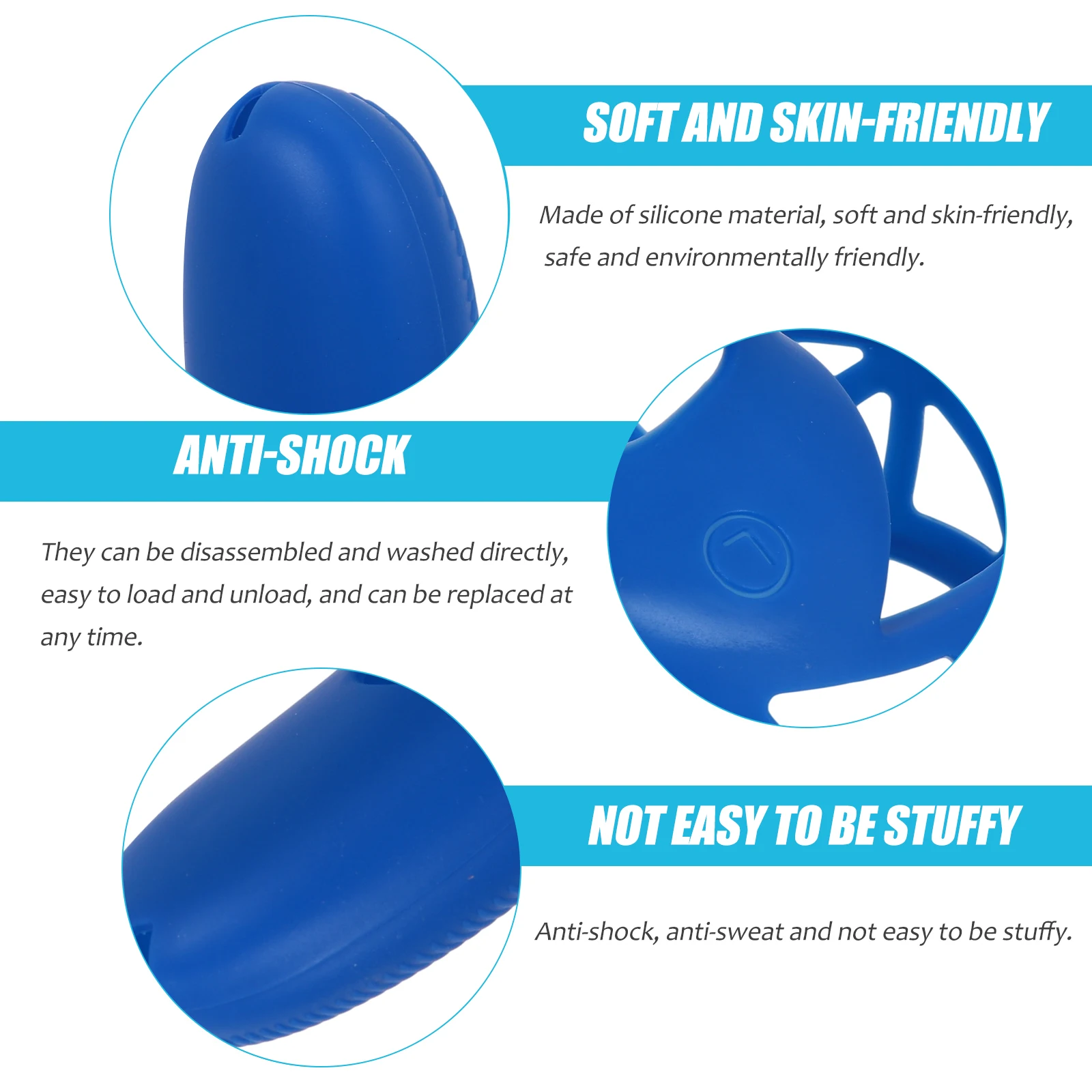 

VR Handle Cover Silicone Shockproof Skin-friendly Touch Controller Grip Covers Anti-slip Knuckle Protection Easy for Mini