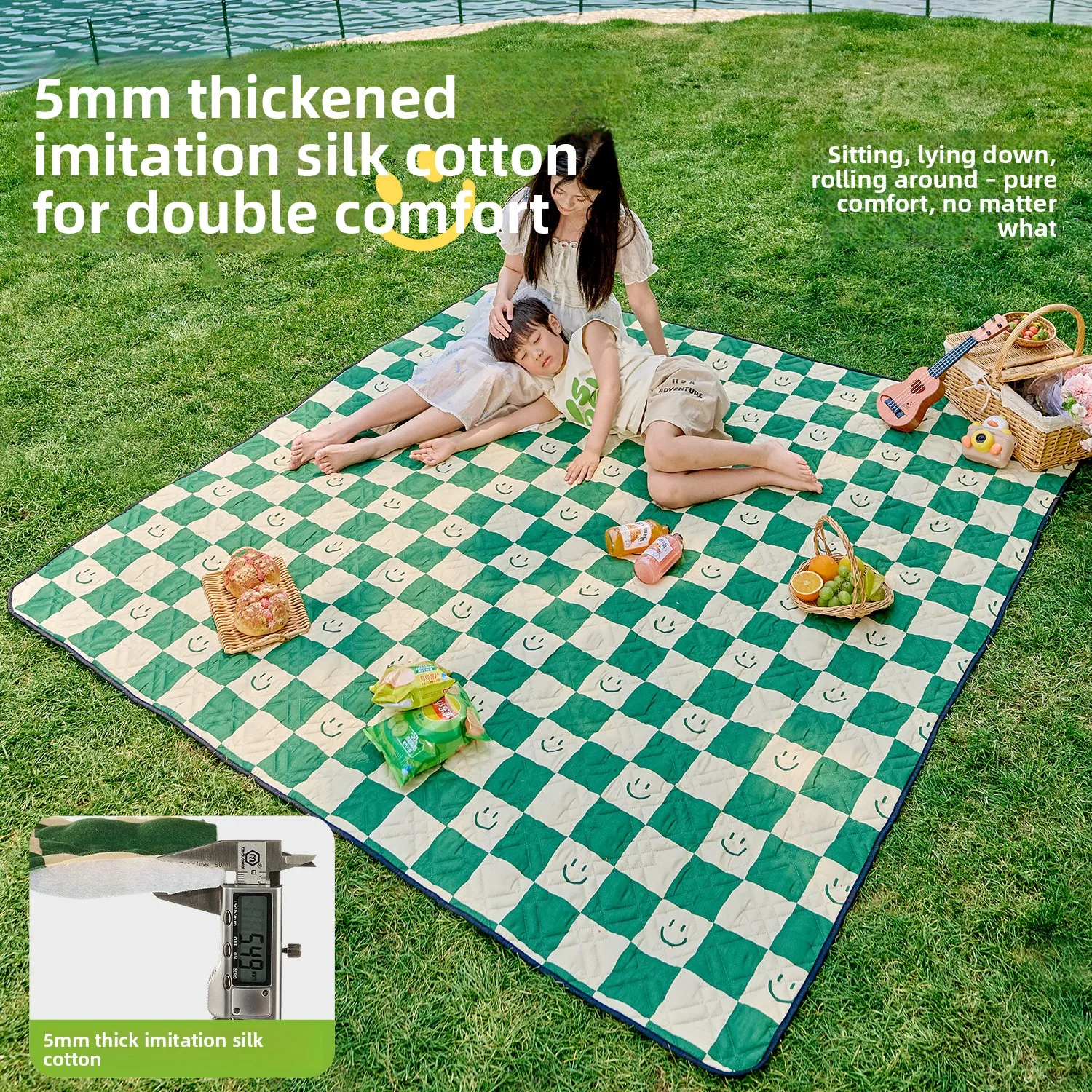 Thick Waterproof Picnic Blanke - đánh giá và giá Outdoor Camping Rug Waterproof
