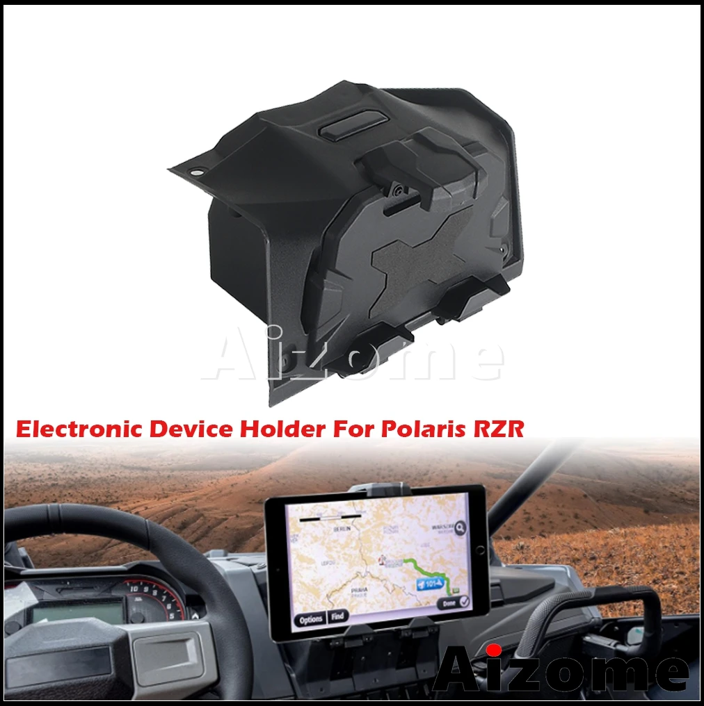 Motorcycle Electronic Device Phone Tablet GPS Holder Storage Box For Polaris RZR XP 4 1000 XP 4 Turbo Trail 1000 S 2019-2023 22