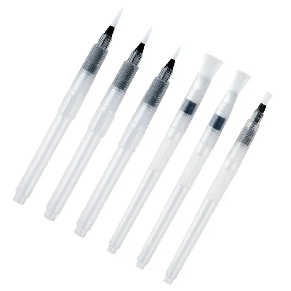 

6 Pcs 190mm Soft Tip Water Storage Hand painted Brush Set Multi functional Watercolor Painting Tool Calligraphy Drawing Supplies