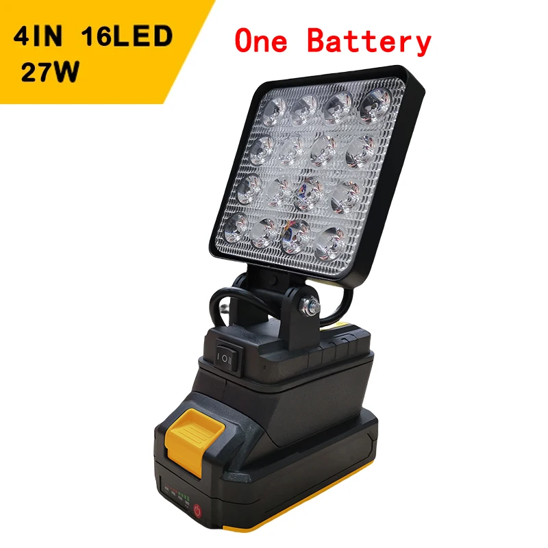 Led Light For Dewalt 18V Battery 4In Portable Spotlights Cordless Outdoor Work Fishing Handheld Emergency Tool Working Light