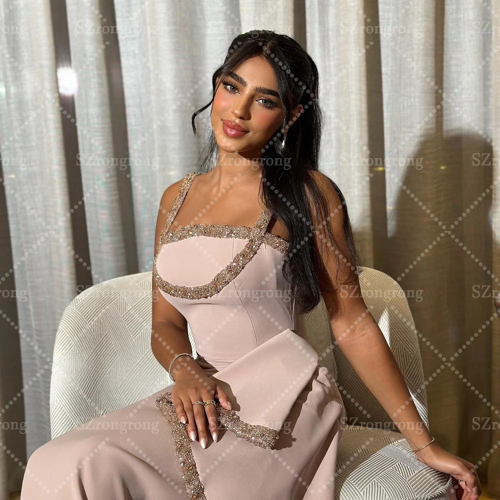 العرف أنيقة قارب طوق الكشكشة غمد جودة عالية العربية السعودية ثوب الديكور عارية الذراعين ثوب مسائي مع قطار vestidos