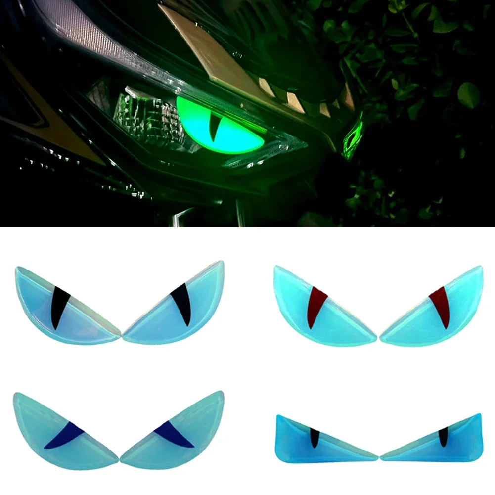 3D Luminous Vinyl Motorcycle Reflective Sticker Cute Eyes Scooter Windshield Decal Accessories for BMW Honda Yamaha Suzuki Vespa